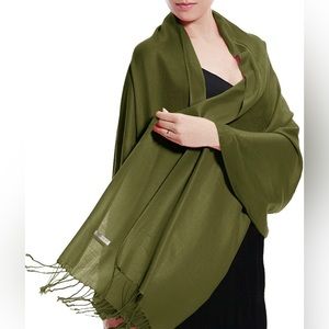 olive green pashmina